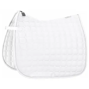 Eskadron Cotton Dressage Pad - White with Silver Trim