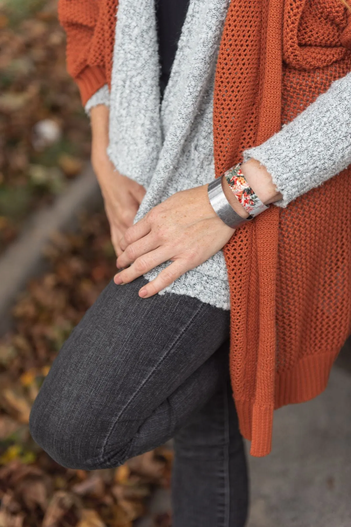 Etched Fostoria Small Cuff