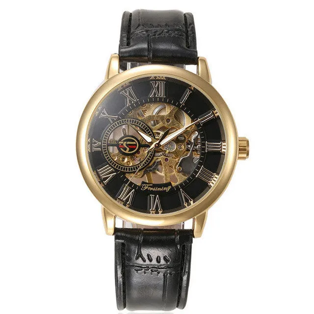 Excellent Quality Men Watch Hot Marketing Luxury Mens Steampunk Skeleton Stainless Steel Automatic Mechanical Wrist Watch Dec 26