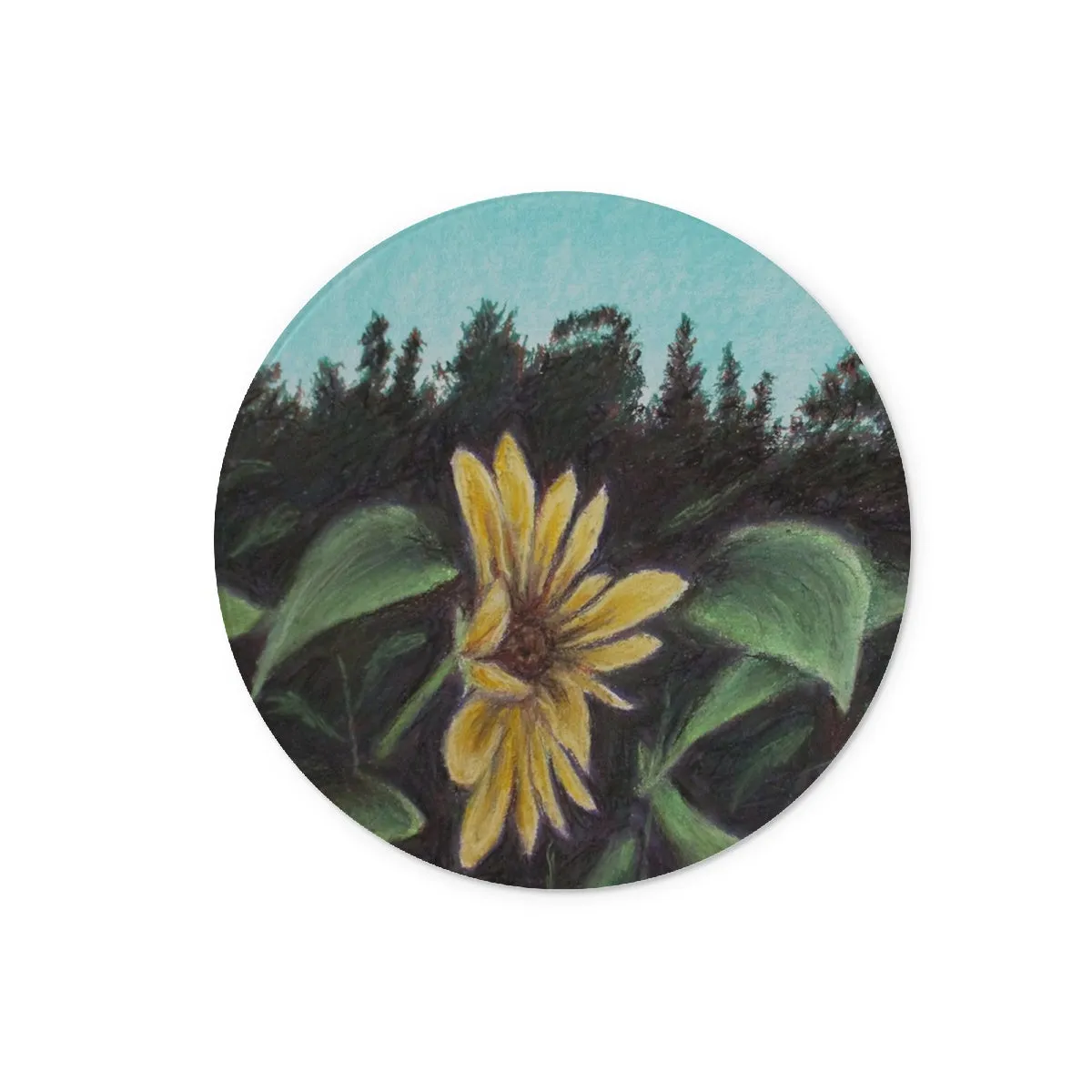 Flower Hour ~ Glass Chopping Board