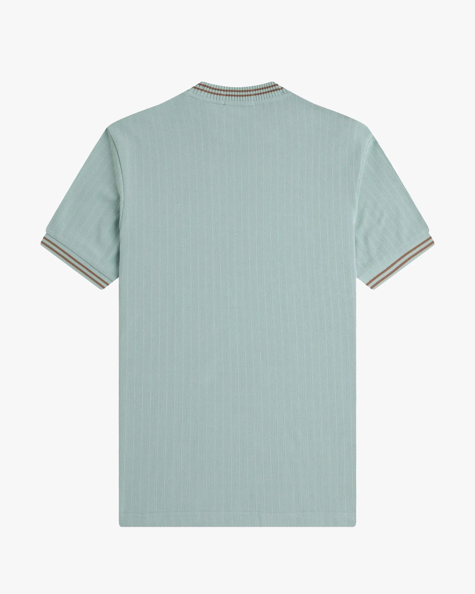 Fred Perry Ribbed Jersey Tee - Silver Blue