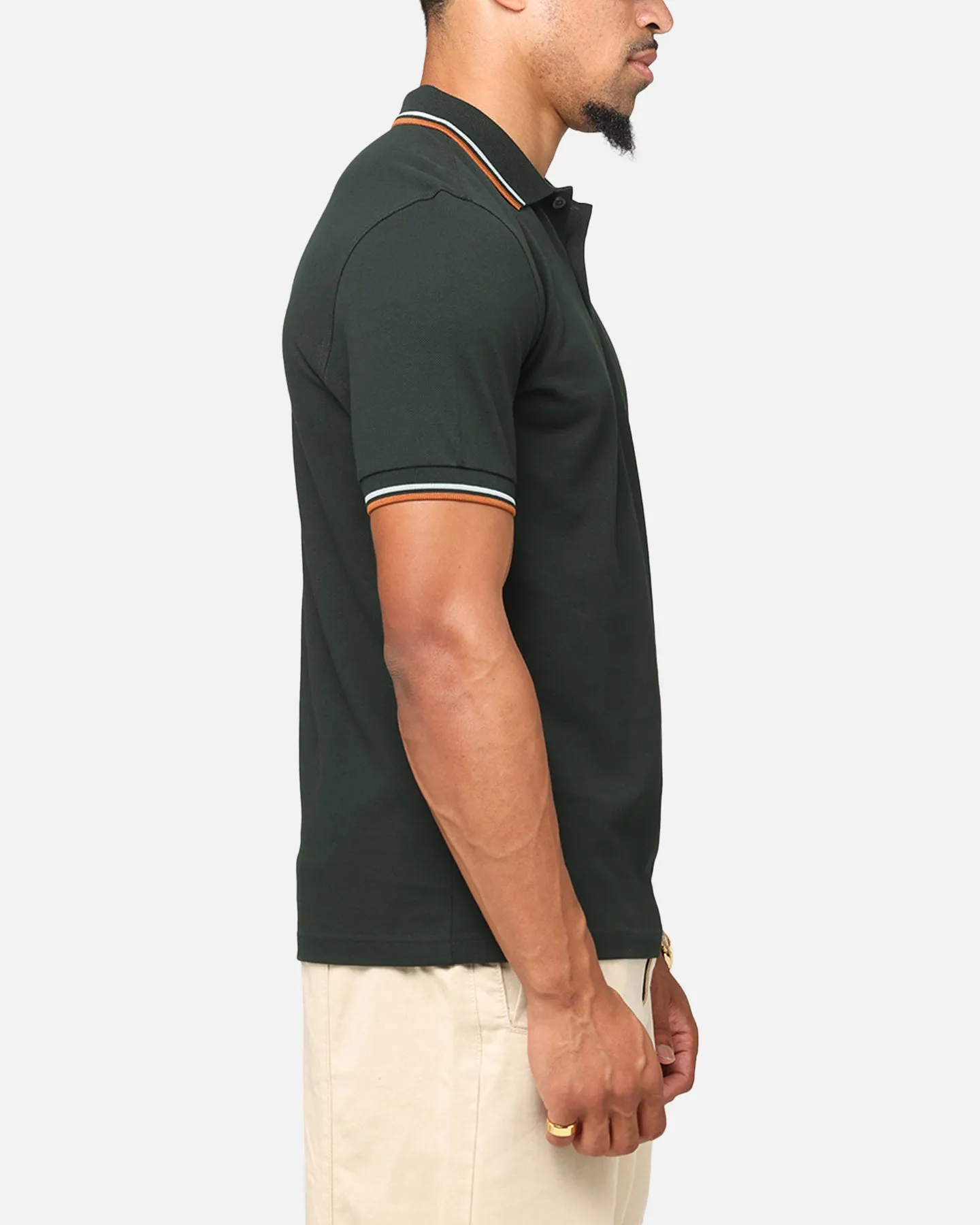 Fred Perry Twin Tipped Polo Shirt Green/Silver