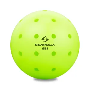 Gearbox GB1 Outdoor Pickleballs - 40 Hole - 12 Pack - Neon Green