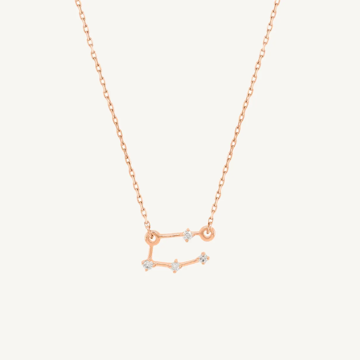 Gemini Zodiac Round Diamond Pendant