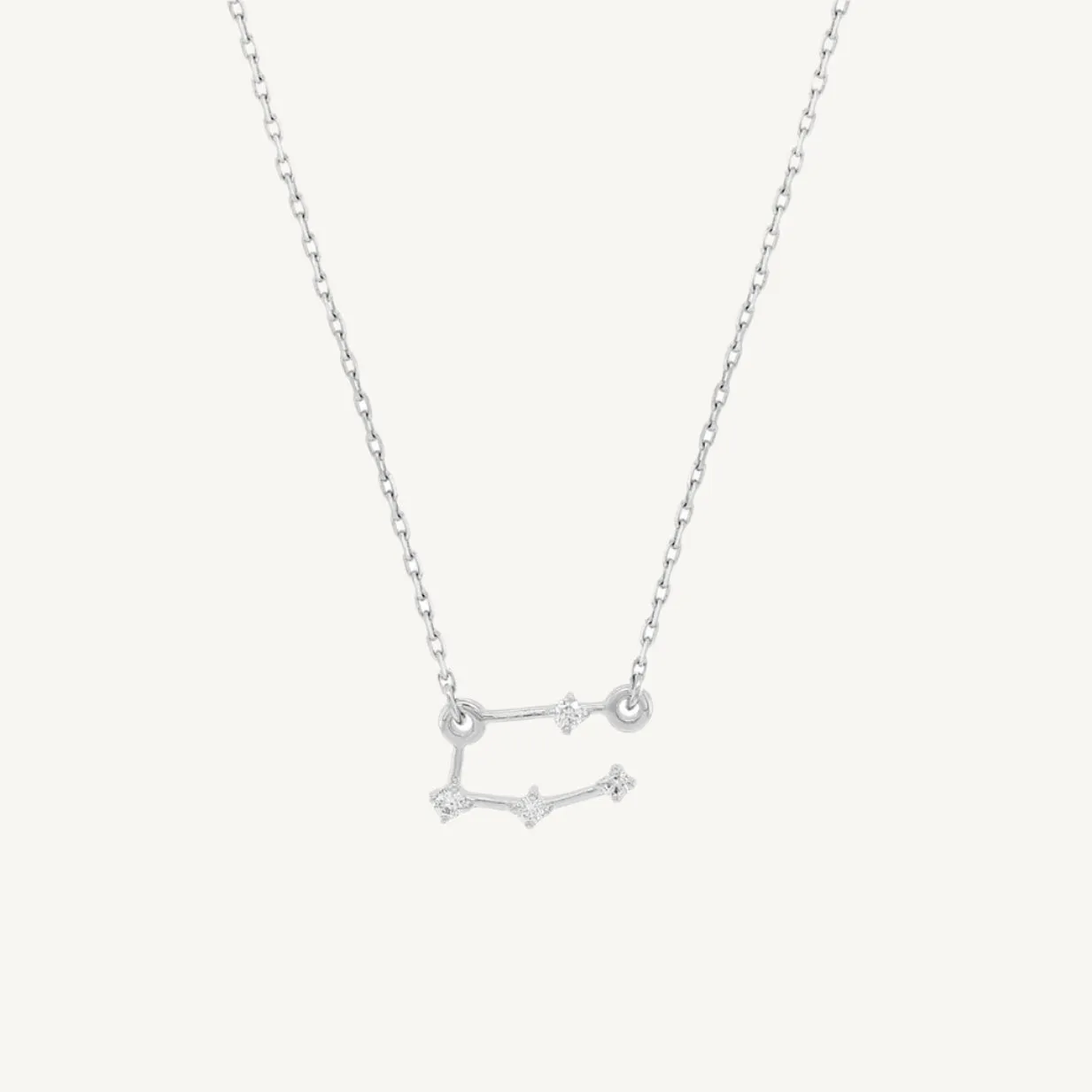 Gemini Zodiac Round Diamond Pendant