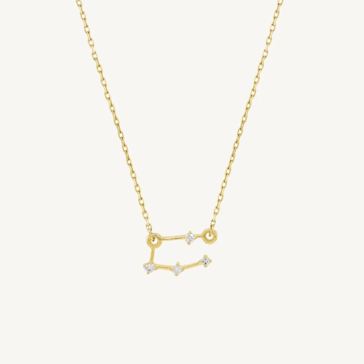 Gemini Zodiac Round Diamond Pendant
