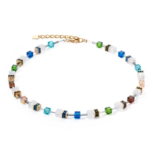 GeoCUBE® Iconic Nature necklace multicolour gold