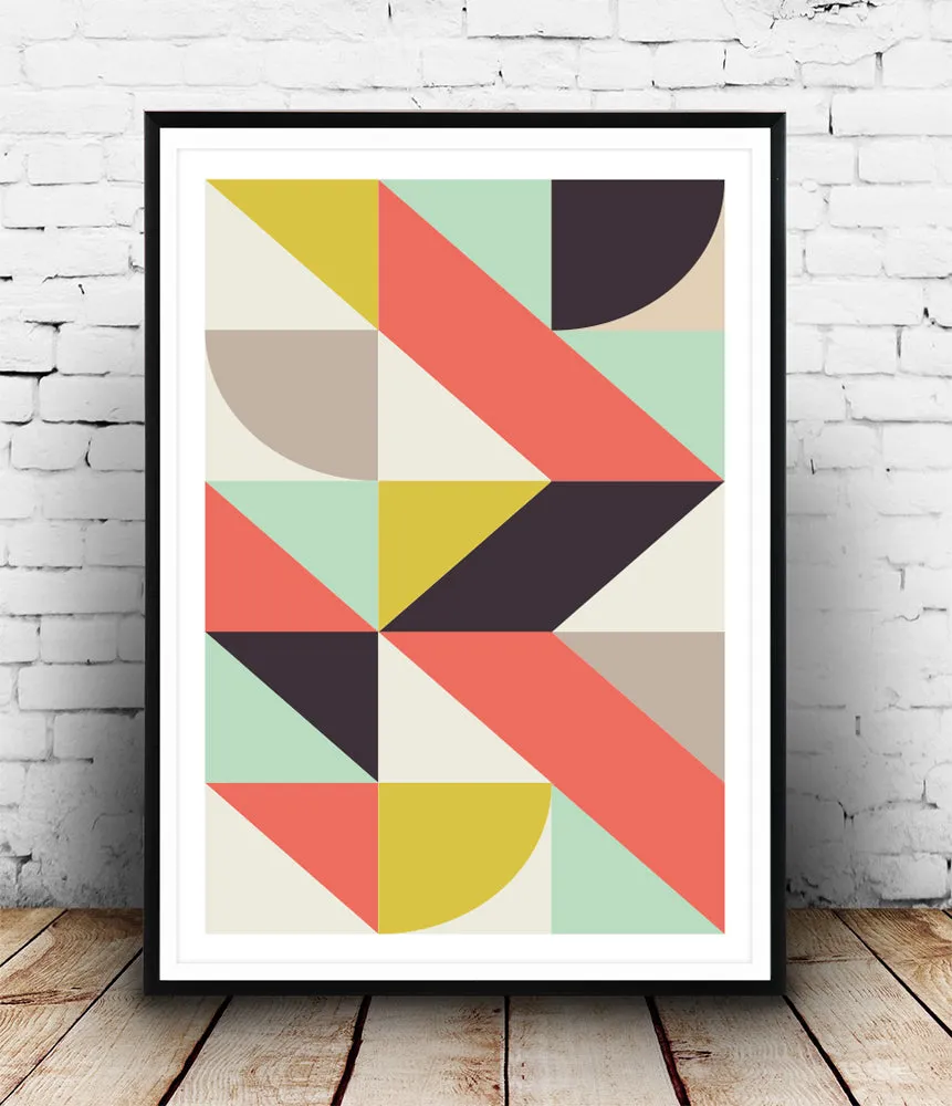 Geometric composition in modernist style
