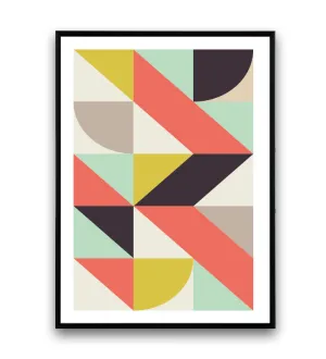 Geometric composition in modernist style