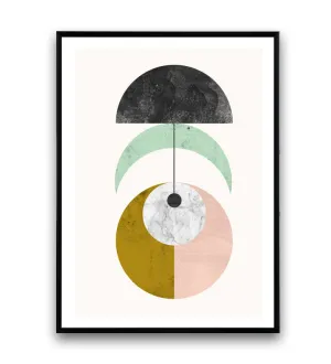 Geometric mobile print in pastel colors