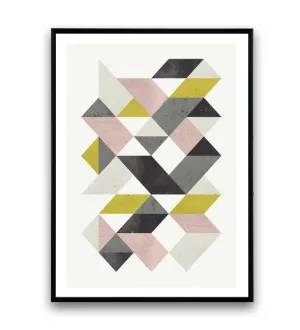 Geometric poster with abstract triangle shape