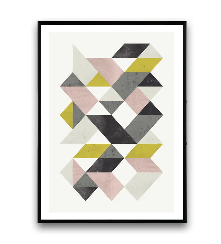 Geometric poster with abstract triangle shape