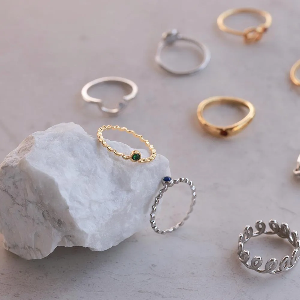 Gold Tone Arched Pinky Ring