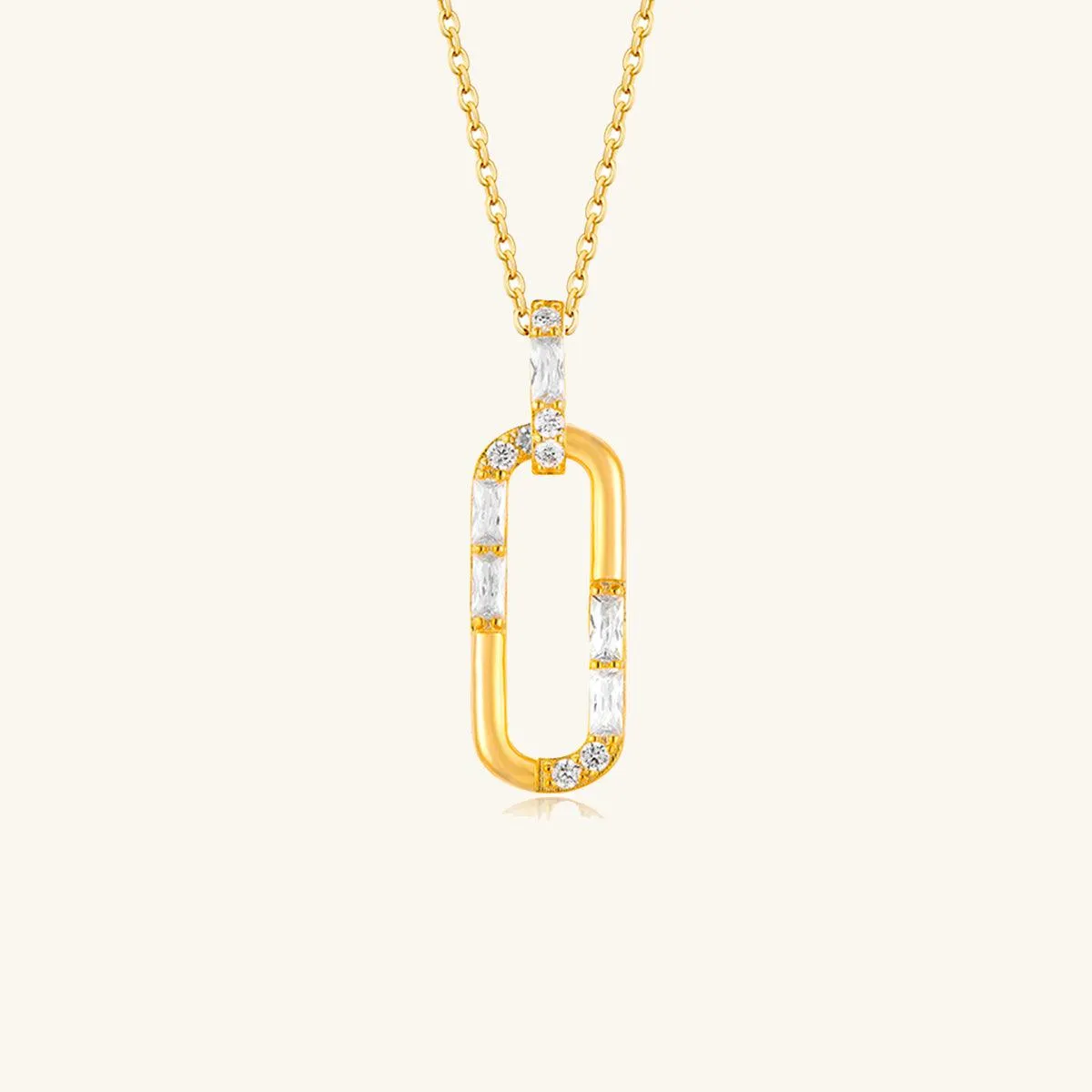 Golden Pin Pendant Necklace
