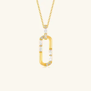 Golden Pin Pendant Necklace