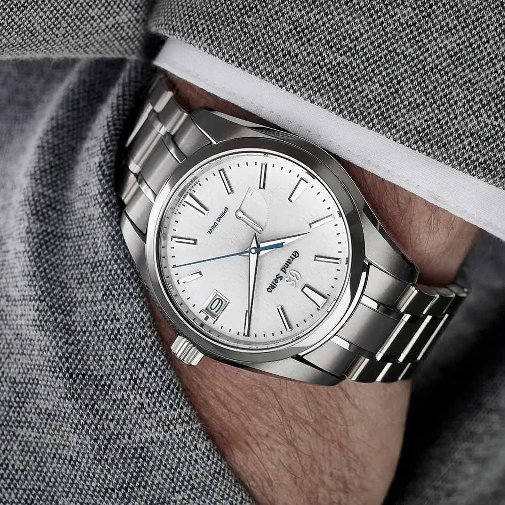 Grand Seiko Heritage Collection Spring Drive Snowflake 41mm White Dial Titanium Gents Watch SBGA211G