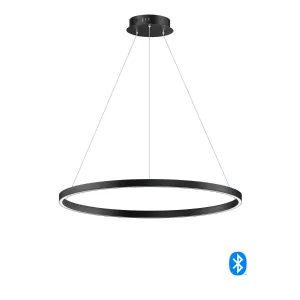 Groove 32 in. LED Pendant Light Selectable CCT Black finish