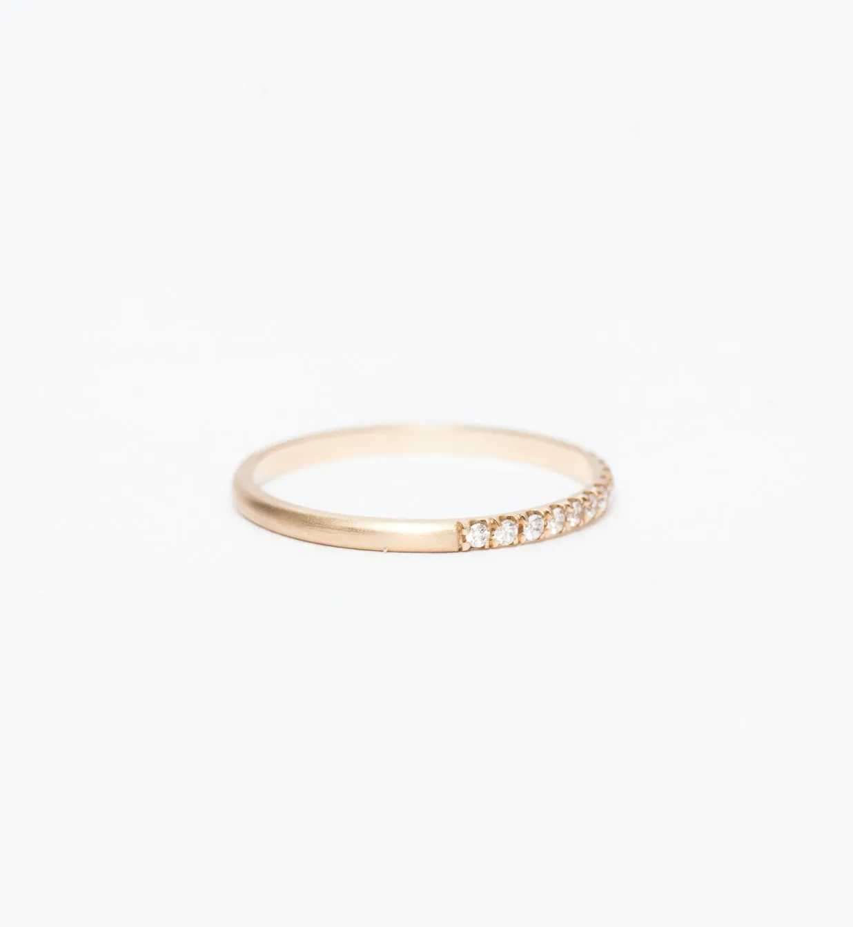 Half Round Semi Pavé Ring