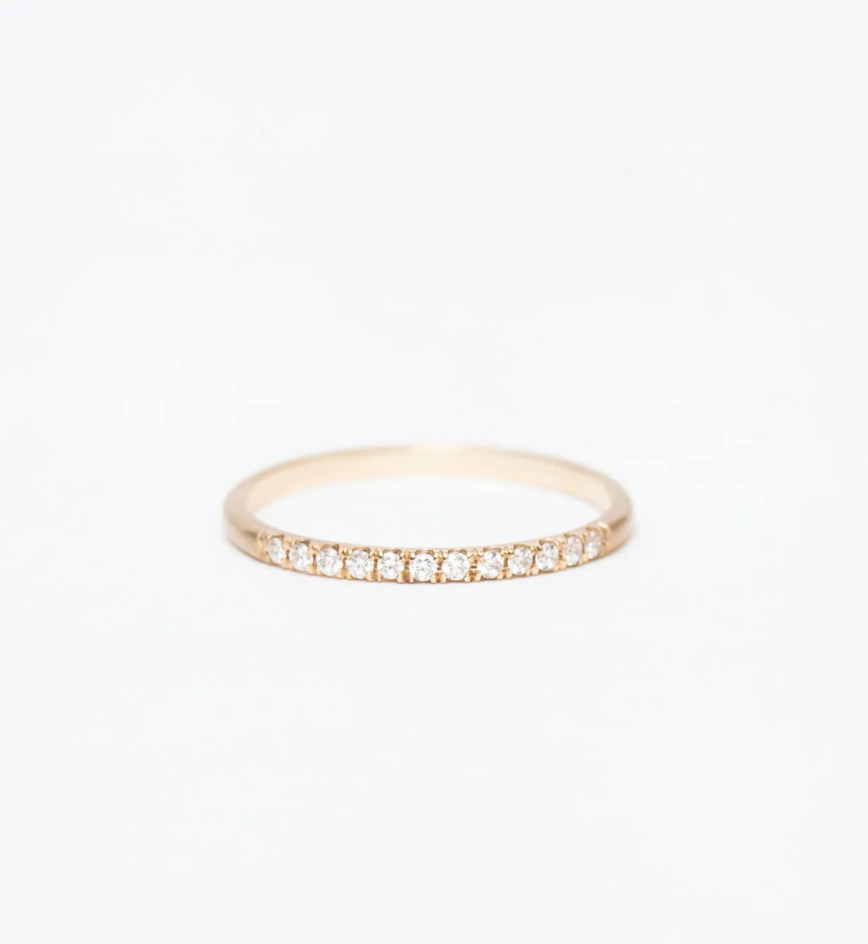 Half Round Semi Pavé Ring