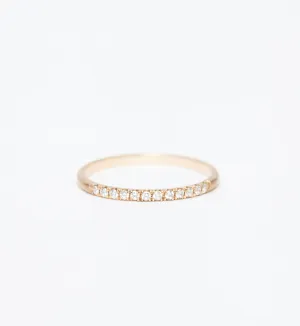 Half Round Semi Pavé Ring