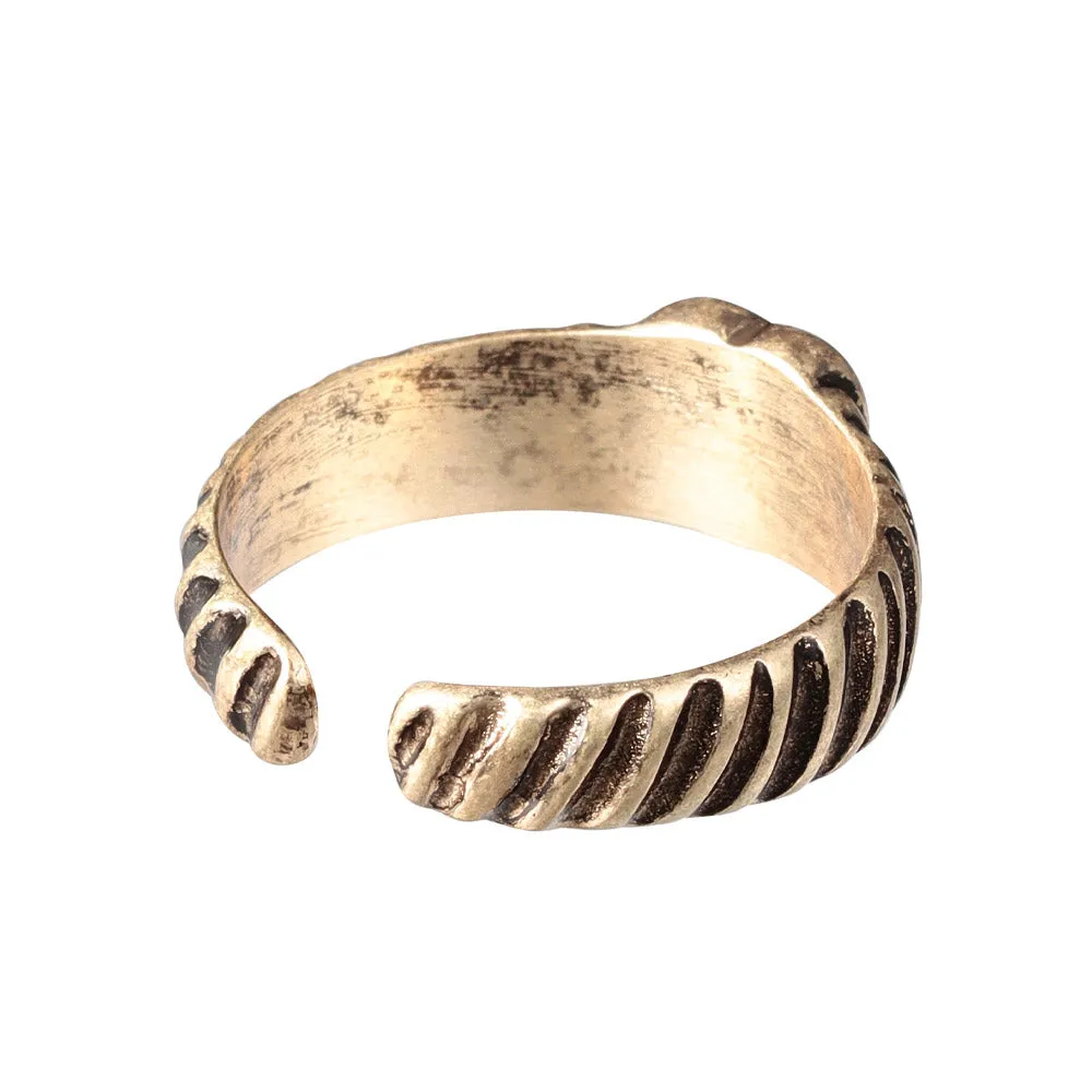Heart Grooved Open Ring