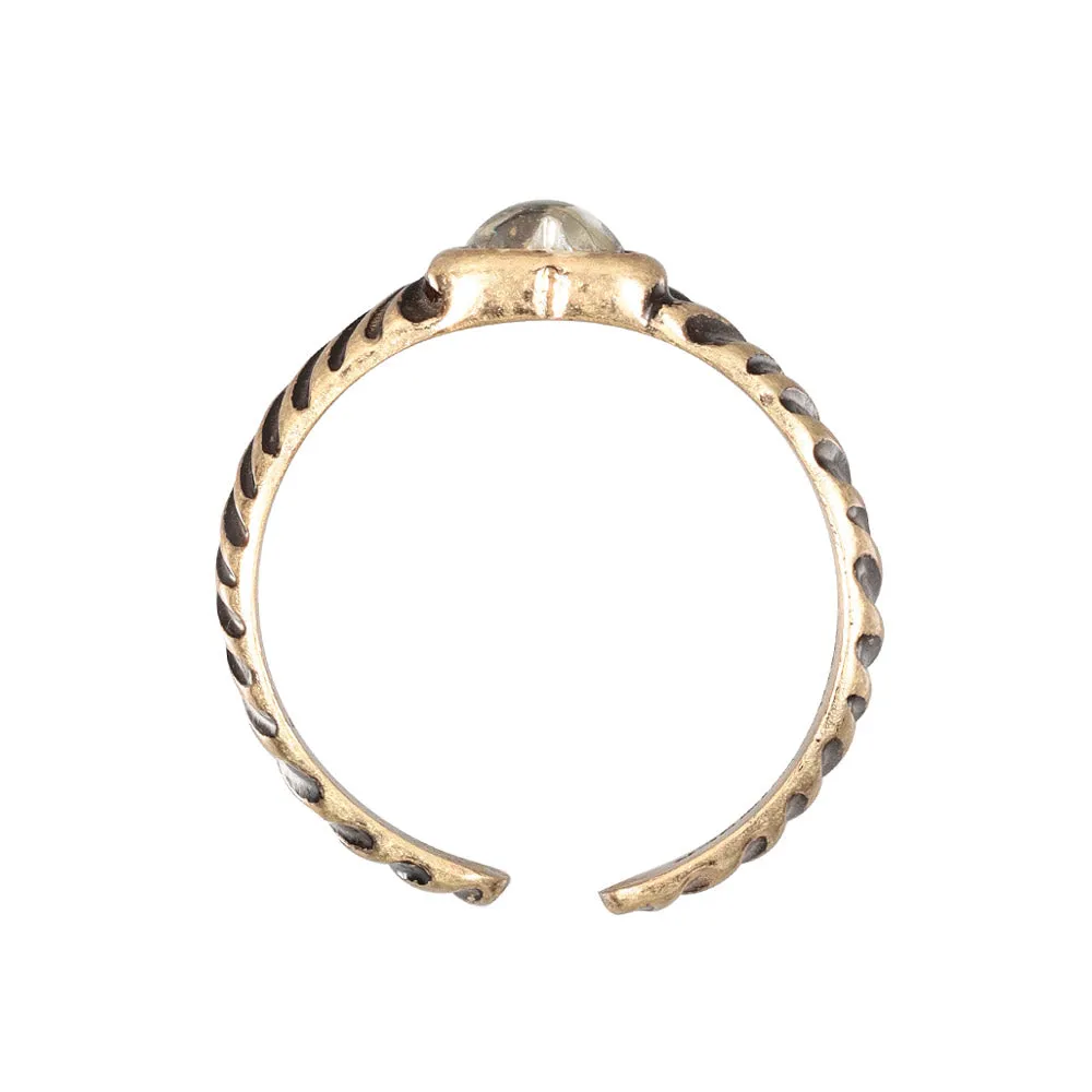 Heart Grooved Open Ring