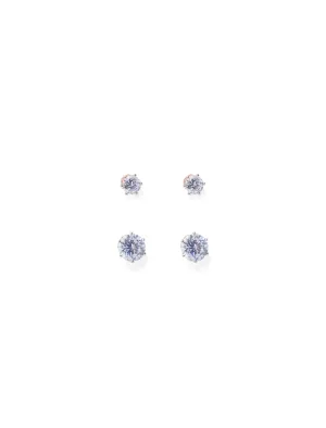 Jess Cubic Zirconia Two Pack Stud Earrings