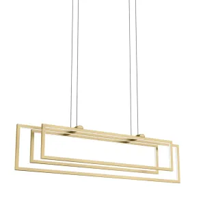 Jestin 38 in. 3 Lights LED Pendant Light Gold finish