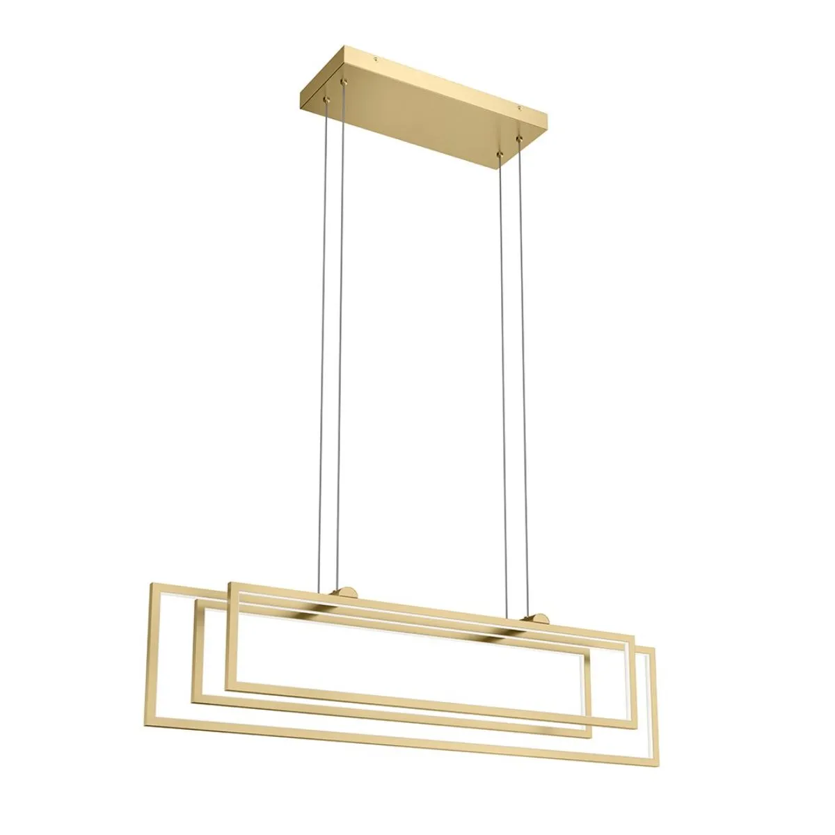 Jestin 38 in. 3 Lights LED Pendant Light Gold finish