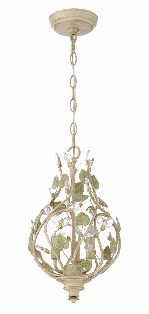 Josie 3 Light Champagne Green Tea Mini Chandelier