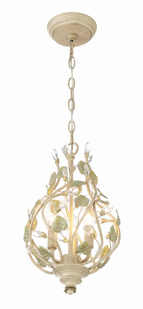 Josie 3 Light Champagne Green Tea Mini Chandelier