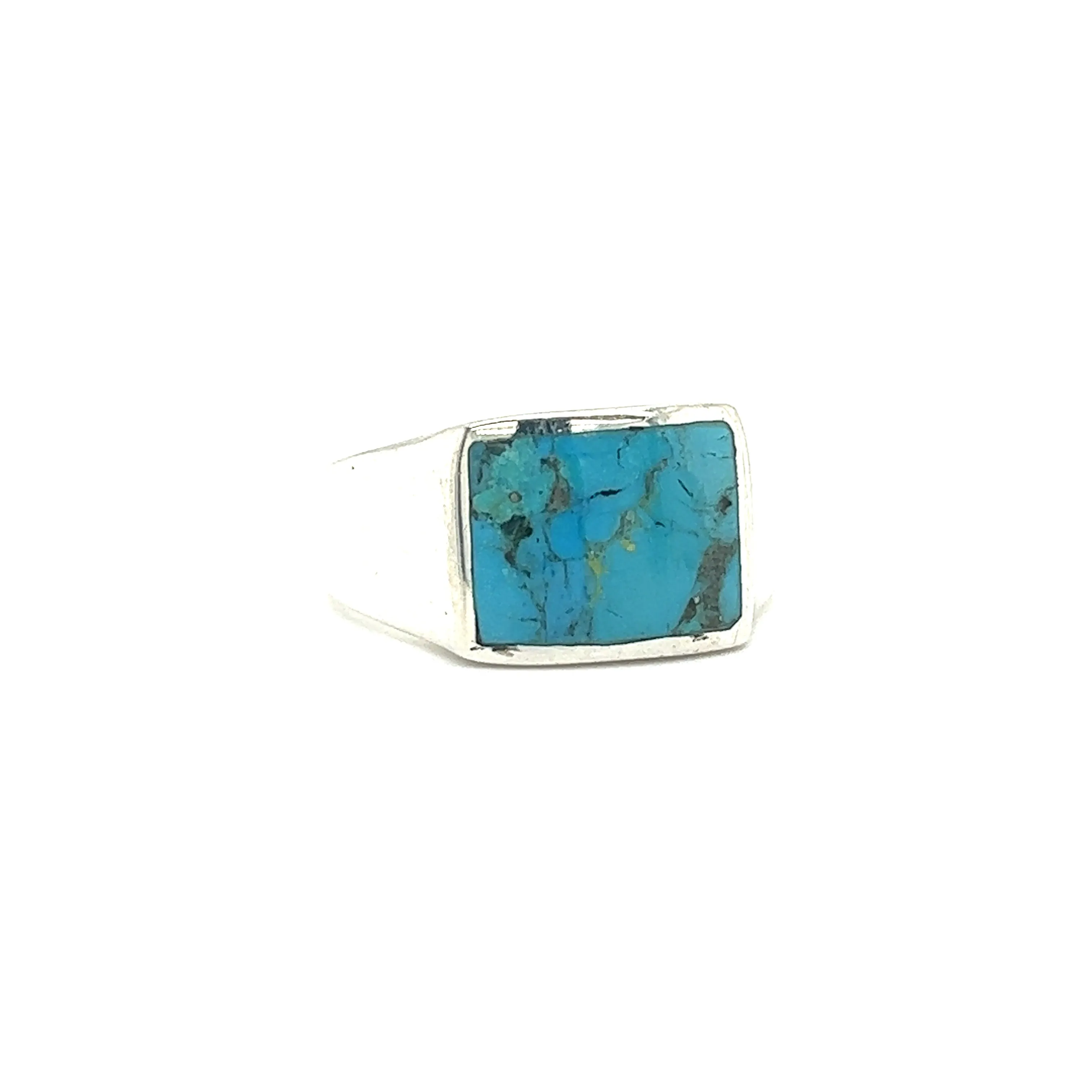 Kingman Turquoise Signet Ring