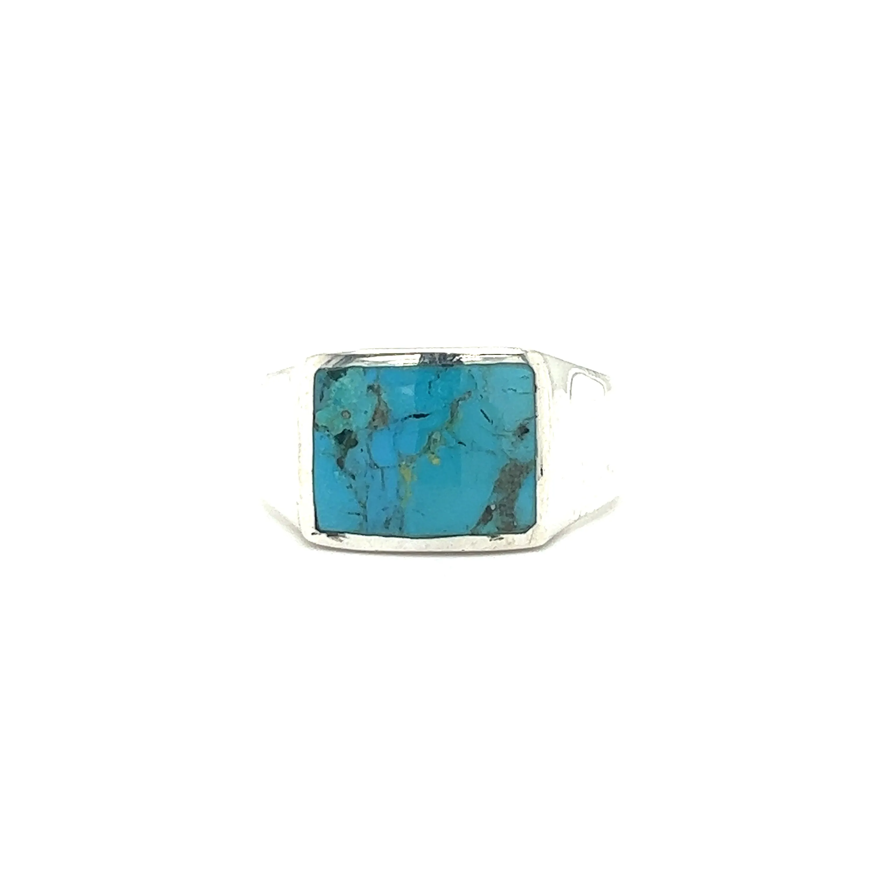 Kingman Turquoise Signet Ring
