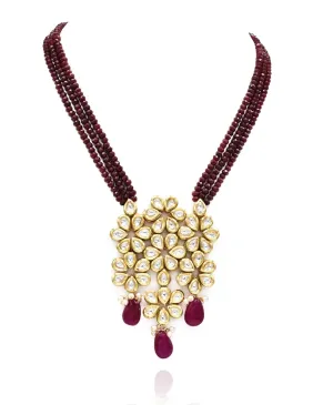 Kiran Kundan Flower Necklace Set