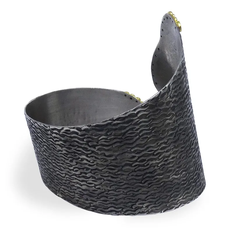 Kurtulan Black Cuff with Gold and Diamond Trim