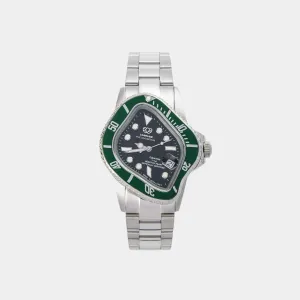 Laarvee Pea 001 Green Bezel & Black Dial Watch