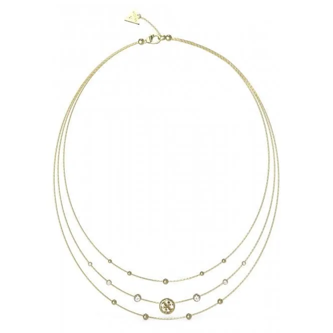 Ladies Perfect Illusion Gold Crystal Necklace UBN03376YG
