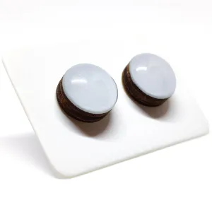 Light Grey Stud Earrings by Candi Cove Designs