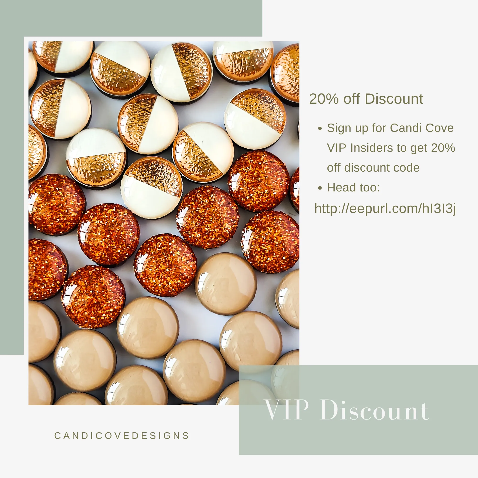 Light Grey Stud Earrings by Candi Cove Designs