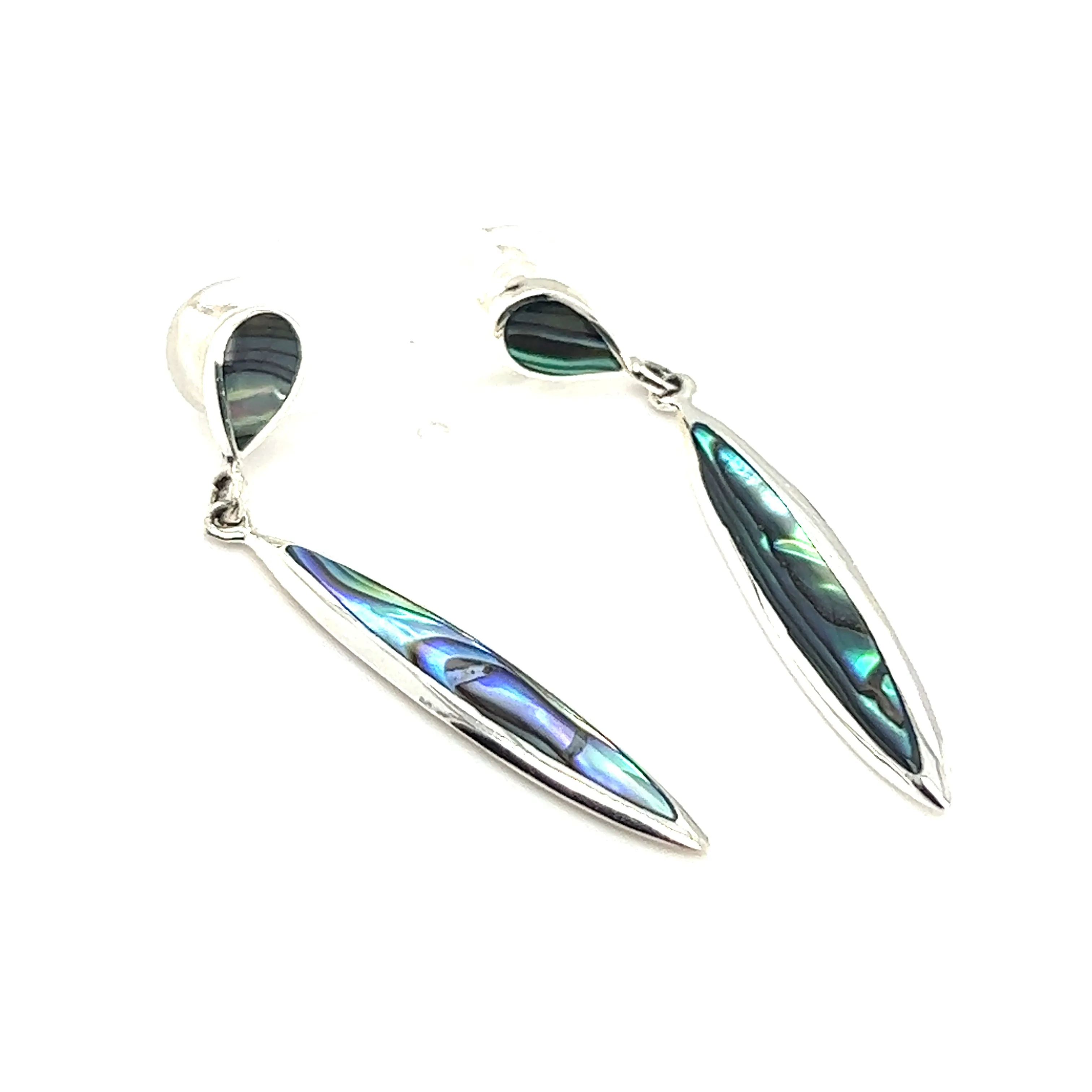 Long Abalone Earrings with Post