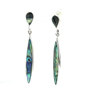 Long Abalone Earrings with Post