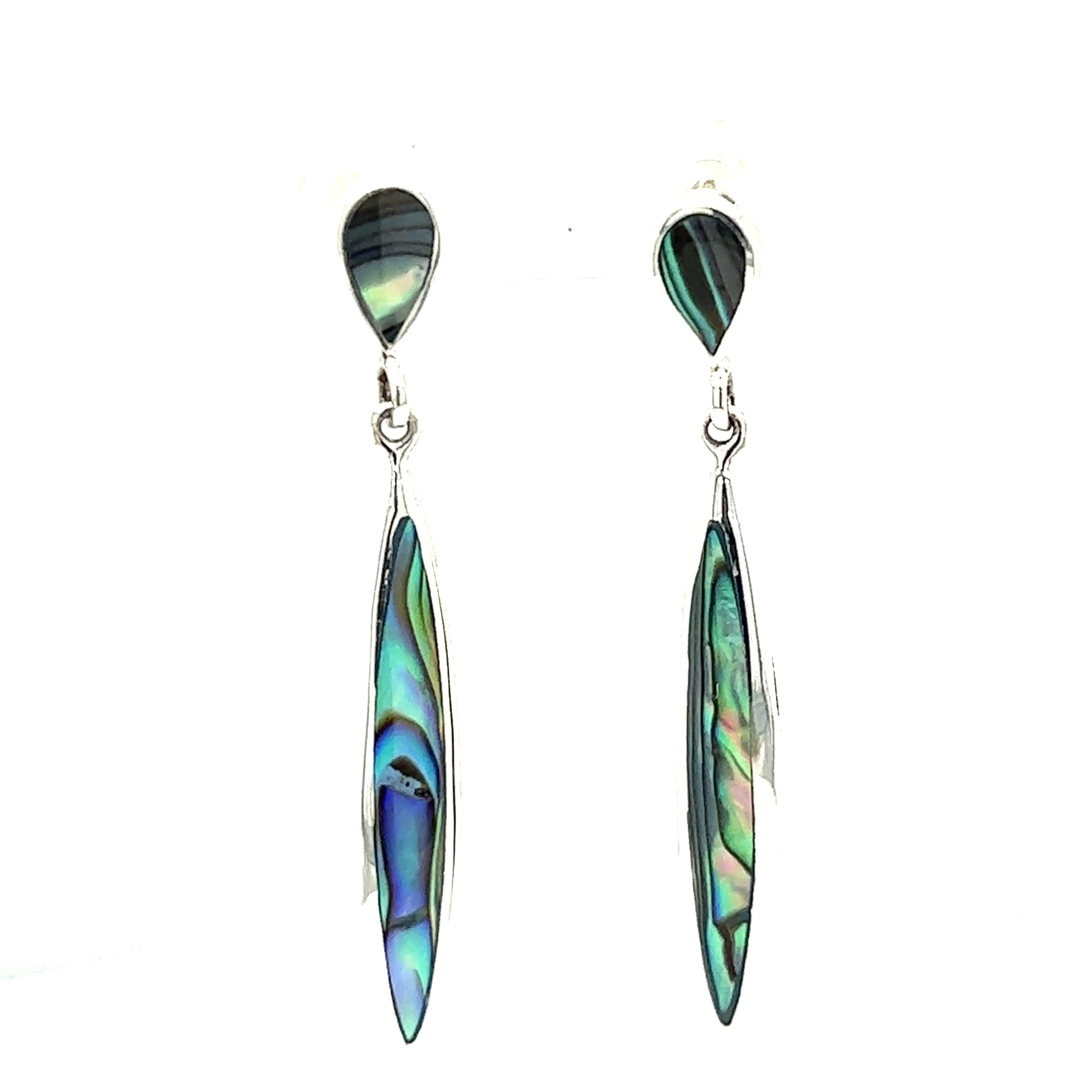Long Abalone Earrings with Post