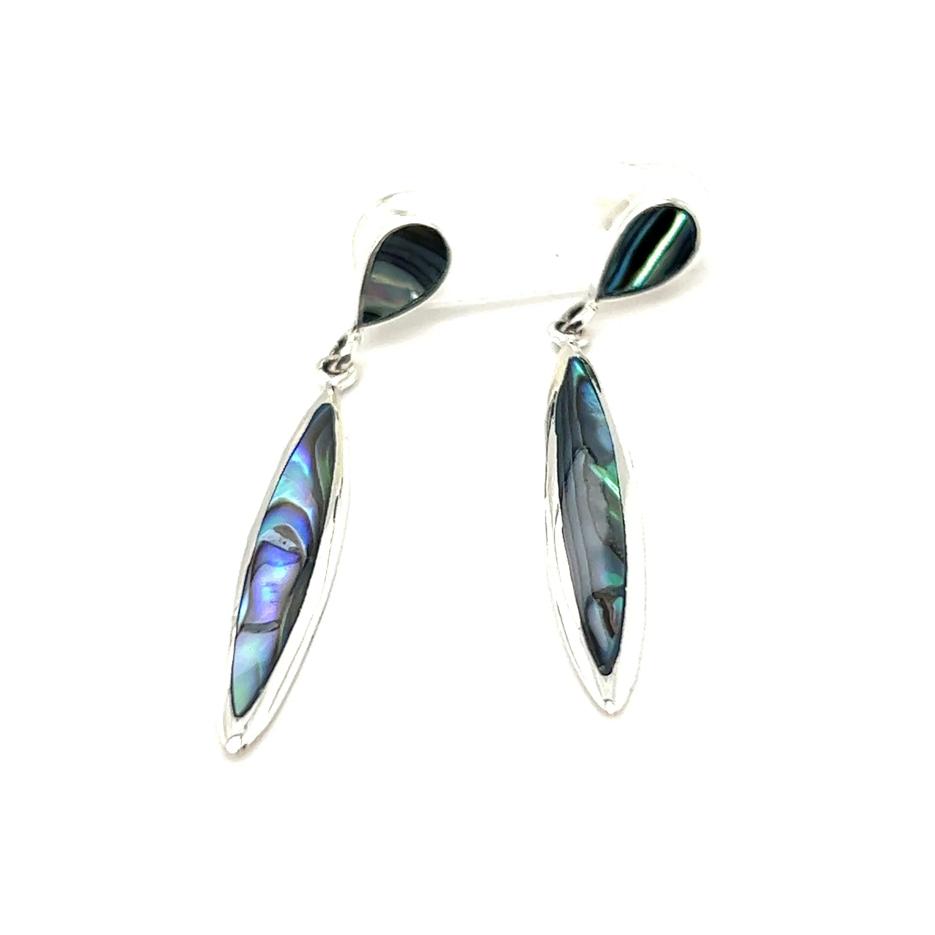 Long Abalone Earrings with Post