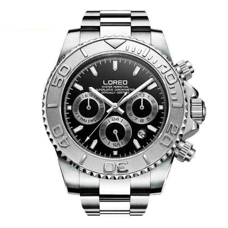 LOREO Automatic Mechanical 2024 Sports Watch - 200m Water Resistant