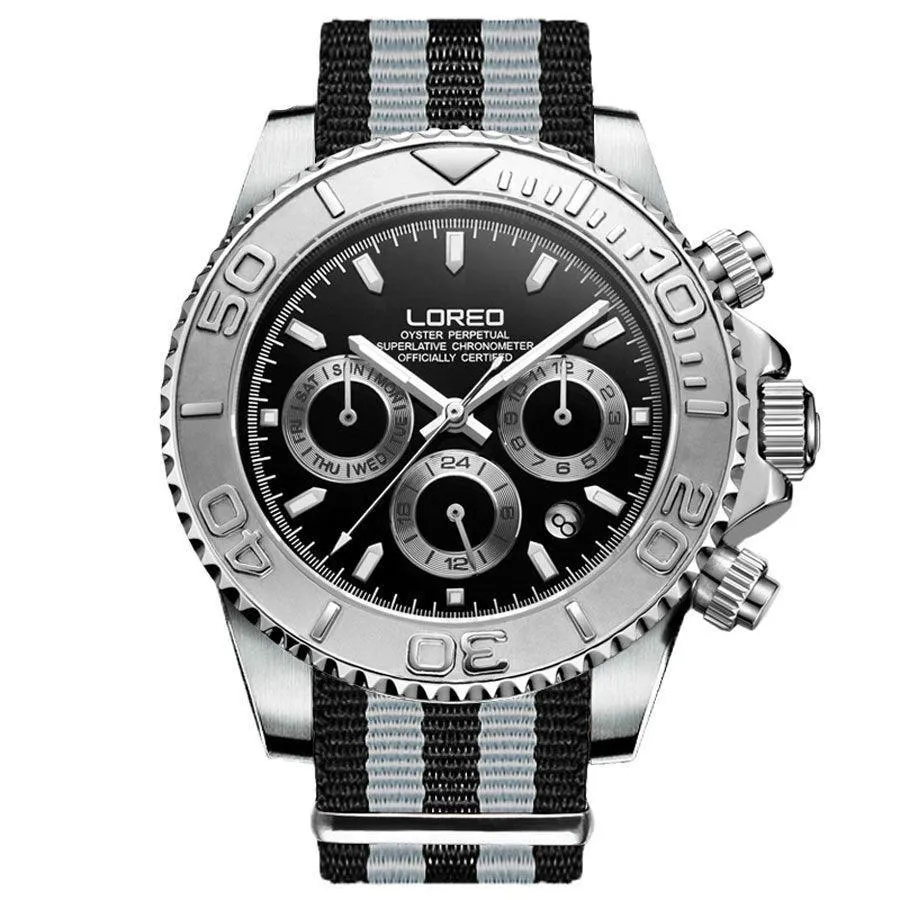 LOREO Automatic Mechanical 2024 Sports Watch - 200m Water Resistant