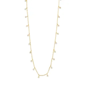 MAJA crystal multi drops necklace gold-plated
