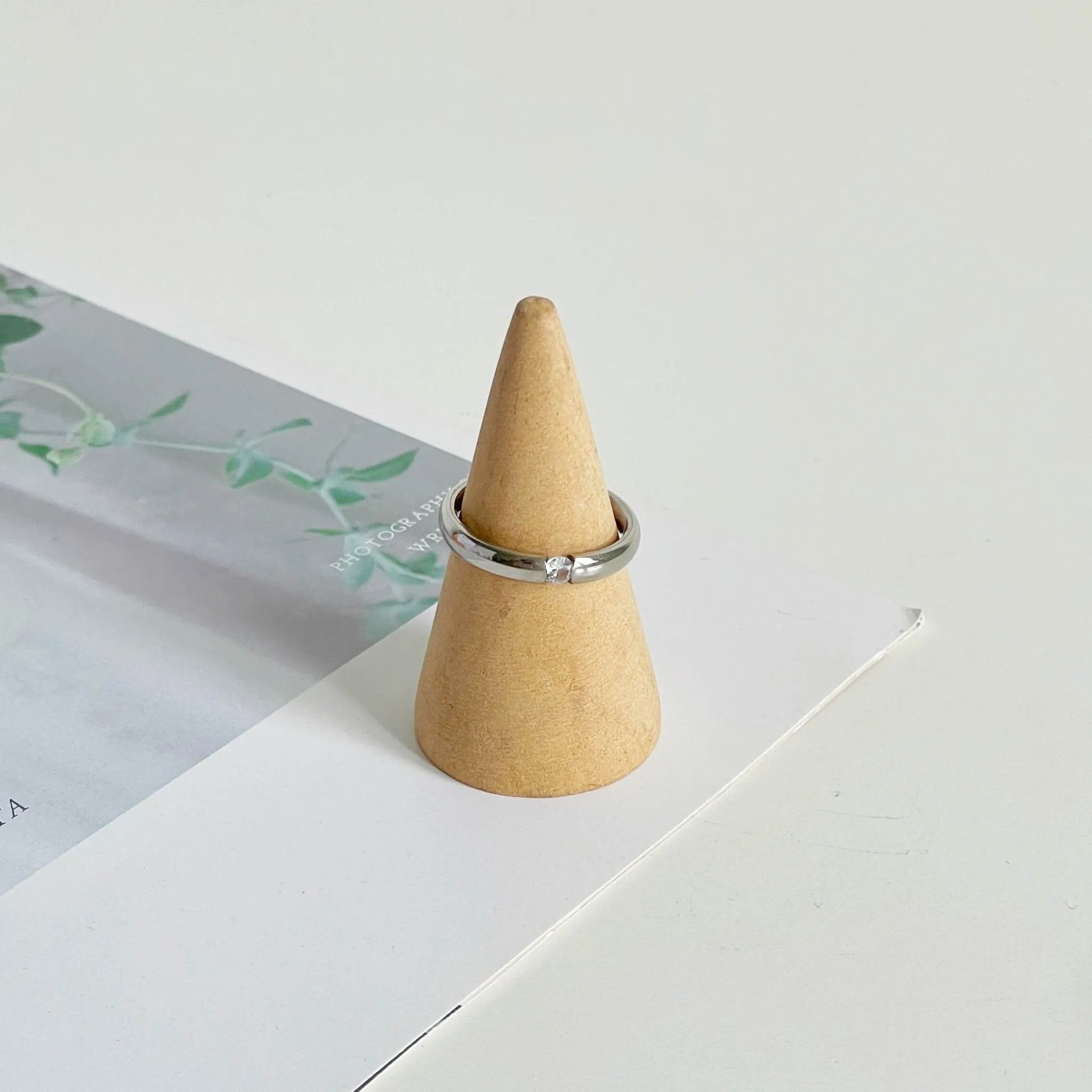 Minimal Zirconia Band Ring Silver