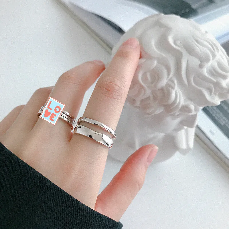 Minimalist Layered Ring Adjustable