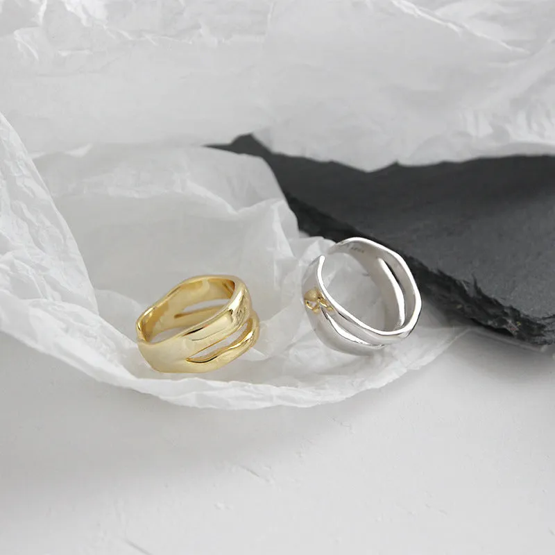 Minimalist Layered Ring Adjustable