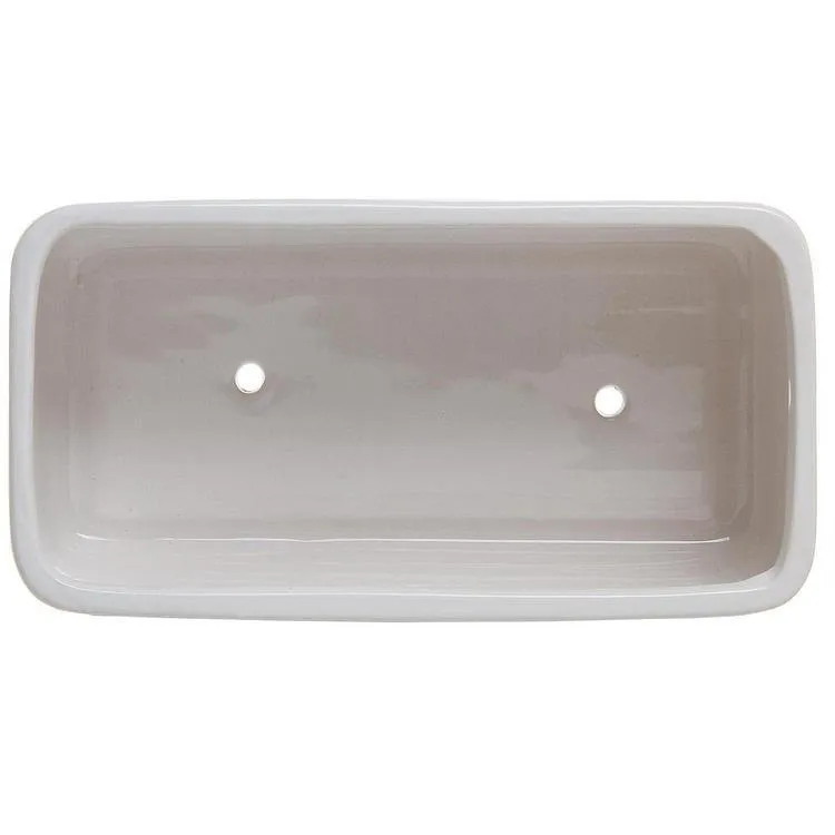 Minimalist White Ceramic Planter Pot, Rectangular